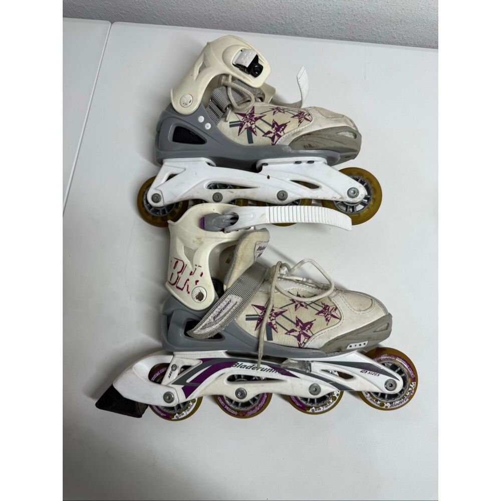 Bladerunner Phaser Adjustable Rollerblades Sizes 5-8 White & Purple